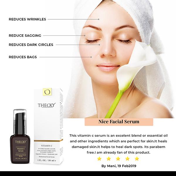 Theoly Vitamin C Face Serum For Glowing Skin, 30ml.