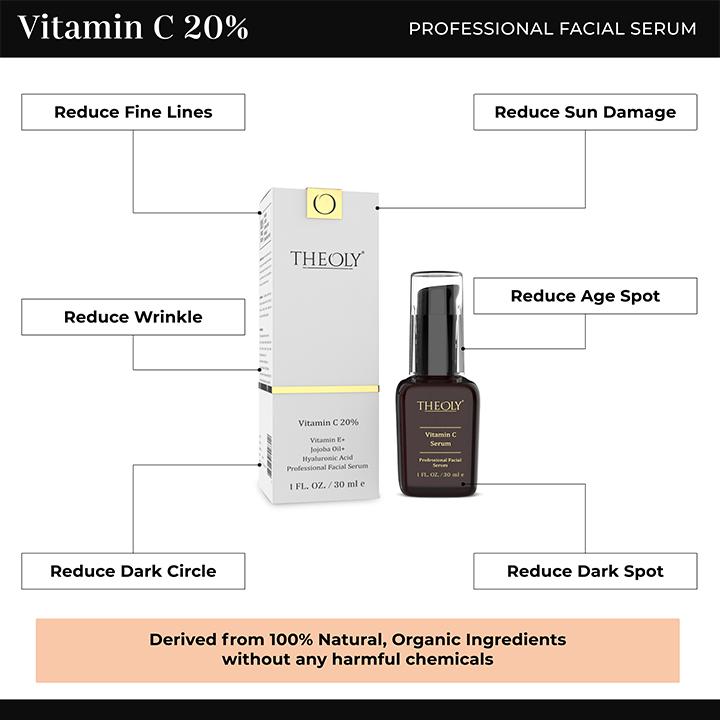 Theoly Vitamin C Face Serum For Glowing Skin, 30ml.